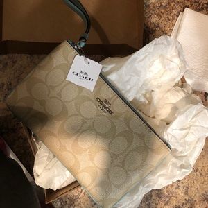 Coach Leather Wristlet